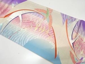 アンティーク　鳥模様織り出し暈し袋帯（材料）